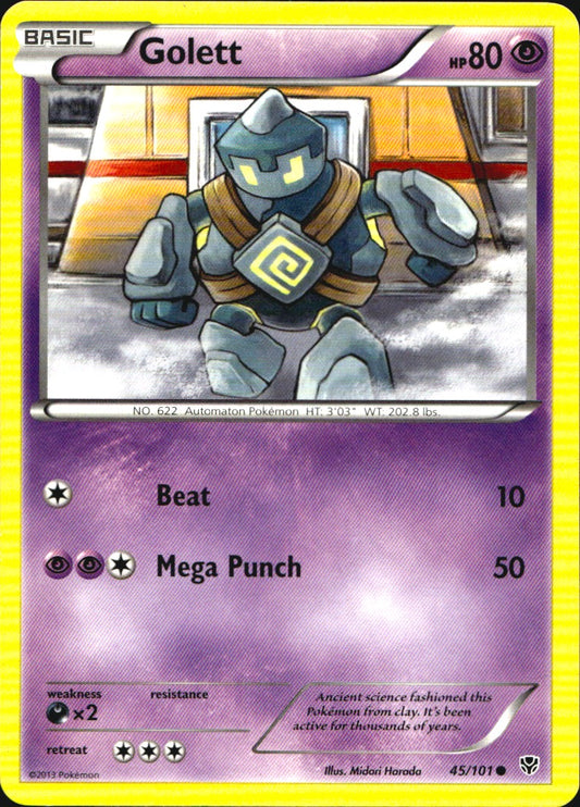 Golett 45/101 Common Plasma Blast Pokemon Near Mint