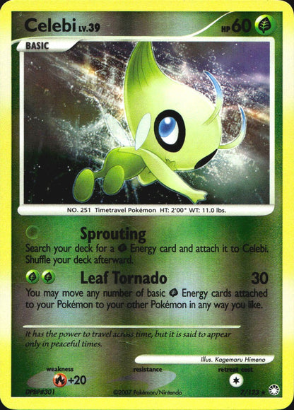Celebi 7/123 Mysterious Treasures Pokemon Reverse Holo Near Mint