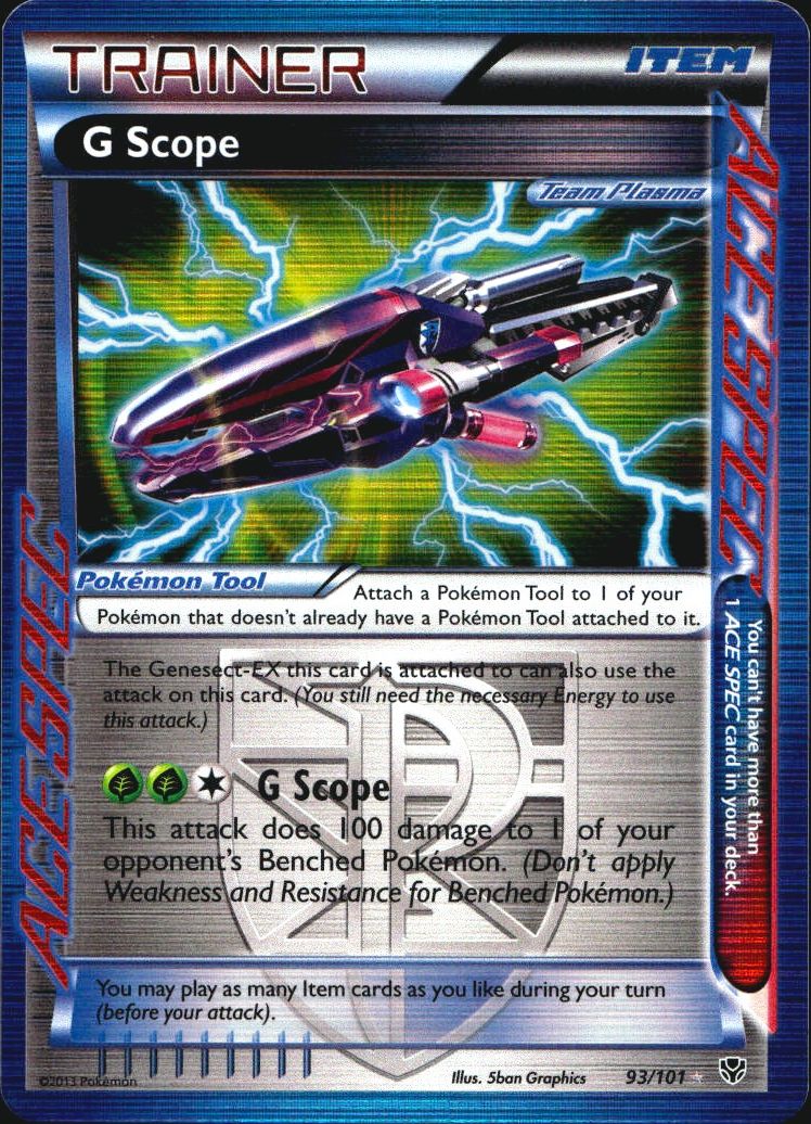 G Scope 93/101 Rare ACE Plasma Blast Pokemon Near Mint