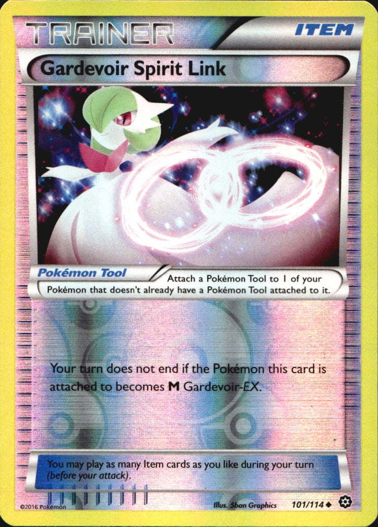 Gardevoir Spirit Link 101/114 Uncommon Steam Siege Pokemon Reverse Holo NM