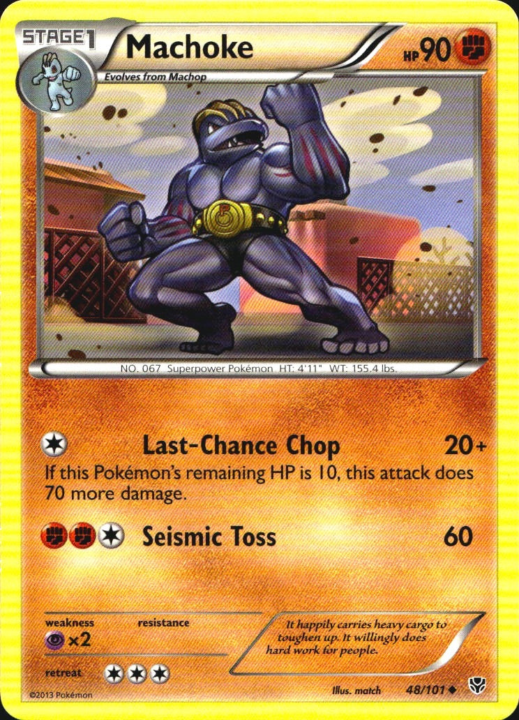 Machoke 48/101 Uncommon Plasma Blast Pokemon Near Mint