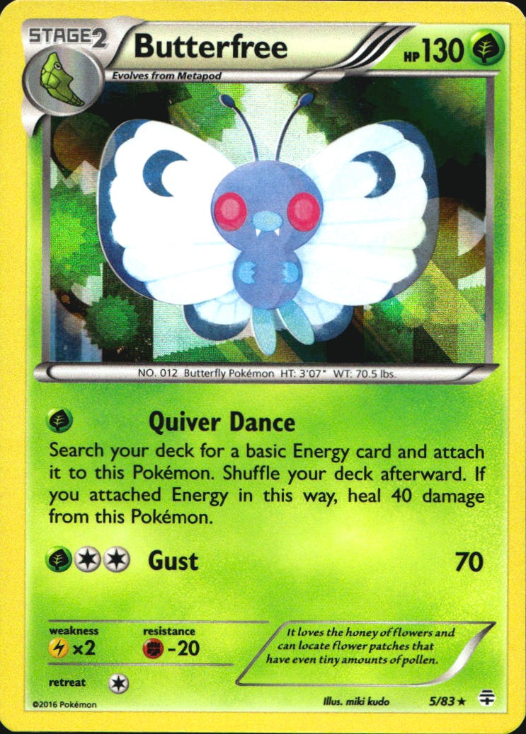 Butterfree 5/83 Holo Rare Generations Pokemon Near Mint