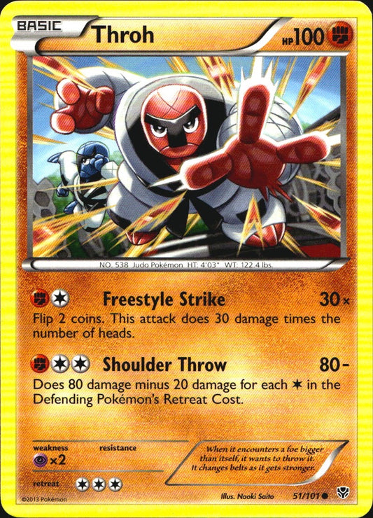 Throh 51/101 Common Plasma Blast Pokemon Near Mint