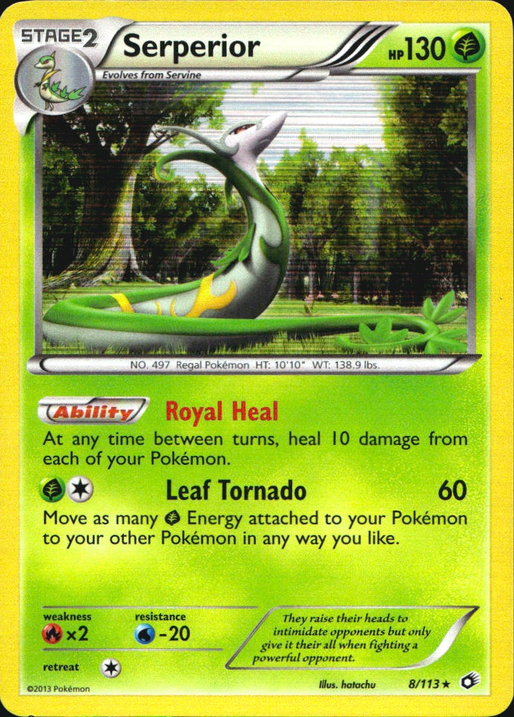 Serperior 8/113 Holo Rare Legendary Treasures Pokemon Near Mint