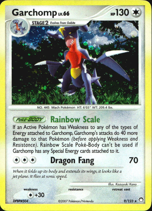 Garchomp 9/123 Holo Rare Mysterious Treasures Pokemon Near Mint