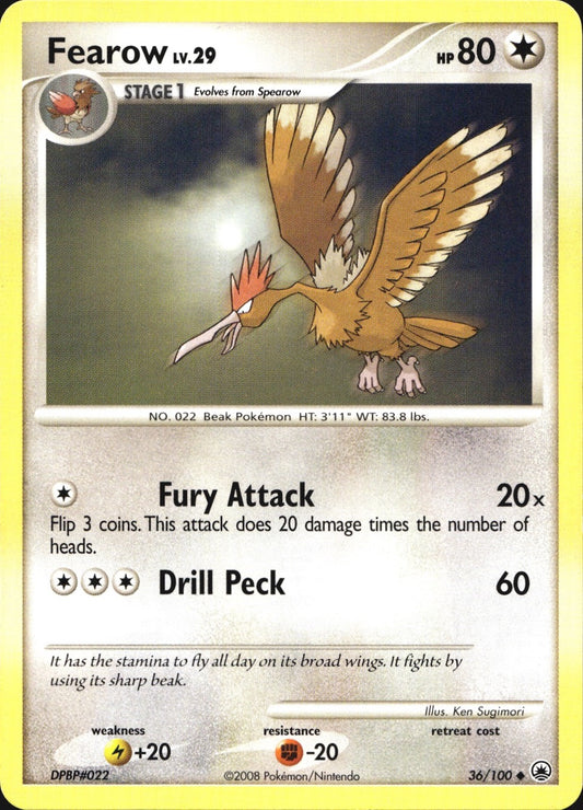 Fearow 36/100 Uncommon Majestic Dawn Pokemon Near Mint