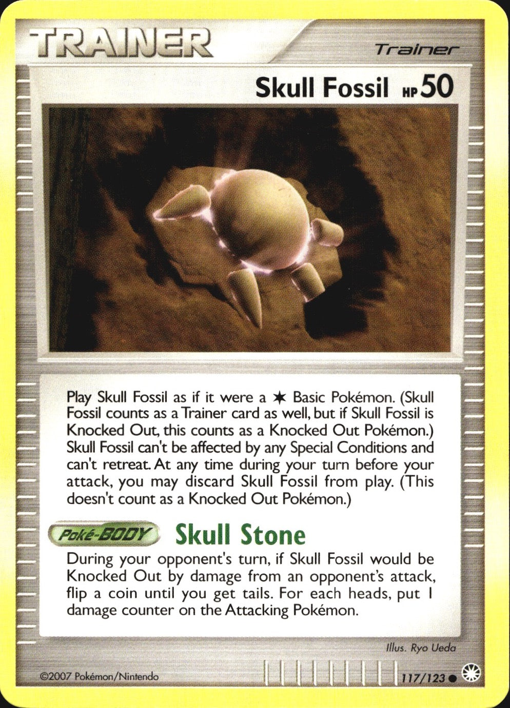 Skull Fossil 117/123 Common Mysterious Treasures Pokemon Near Mint