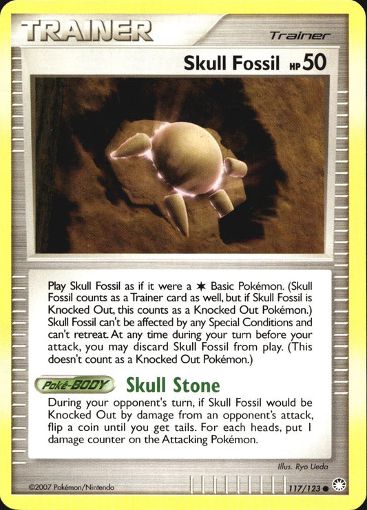 Skull Fossil 117/123 Common Mysterious Treasures Pokemon Near Mint