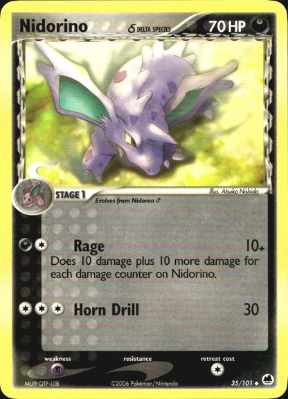 Nidorino 35/101 Uncommon Dragon Frontiers Pokemon Near Mint