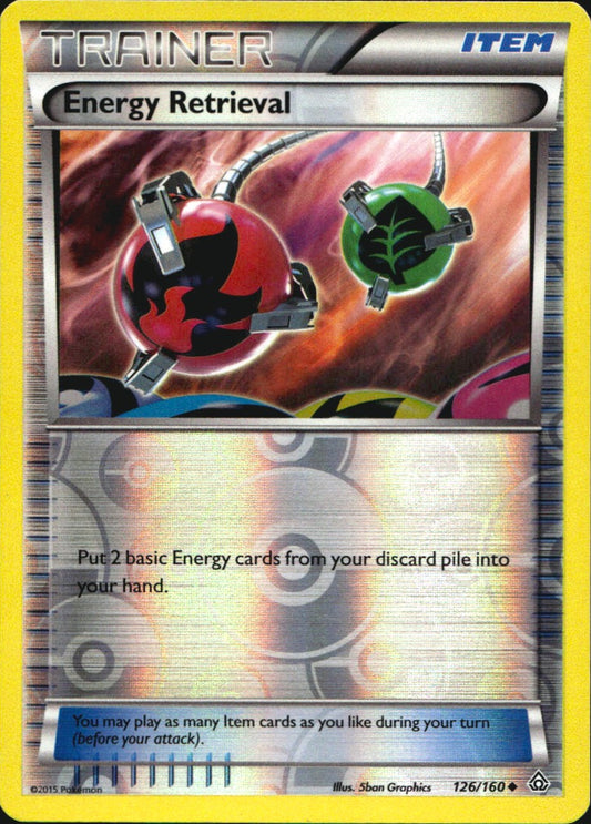 Energy Retrieval 126/160 Uncommon Primal Clash Pokemon Reverse Holo Near Mint