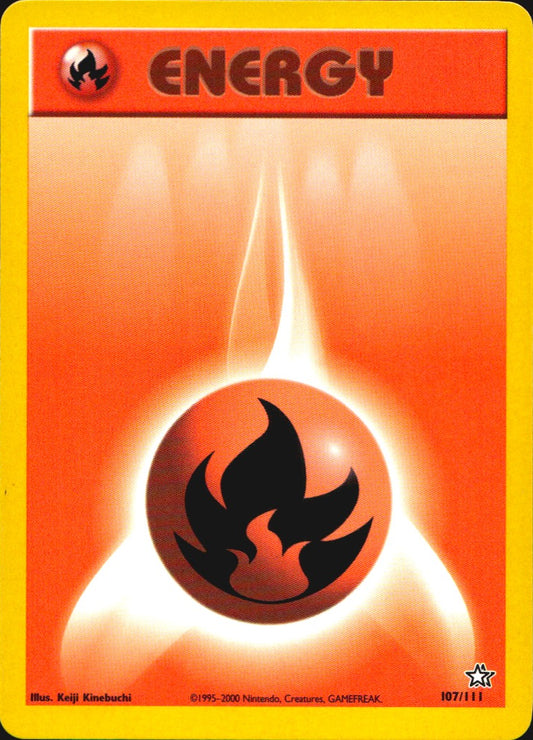 Fire Energy 107/111 Neo Genesis Pokemon Near Mint