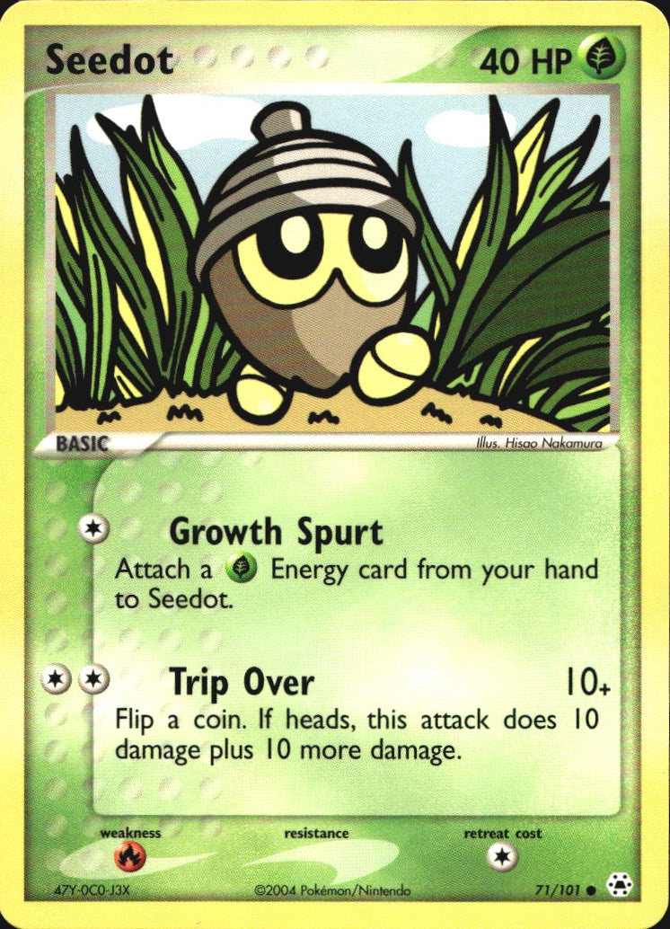 Seedot 71/101 Common Hidden Legends Pokemon Near Mint