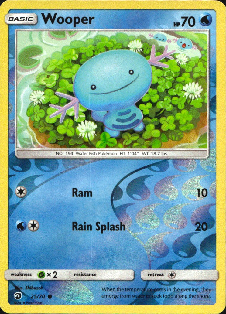 Wooper 25/70 Common Dragon Majesty Pokemon Reverse Holo Near Mint