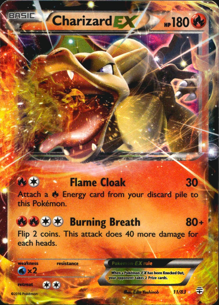Charizard EX 11/83 Holo Rare EX Generations Pokemon Near Mint