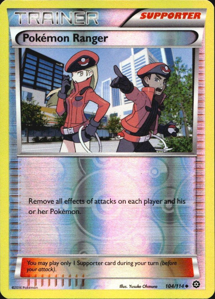 Pokemon Ranger 104/114 Uncommon Steam Siege Pokemon Reverse Holo Near Mint
