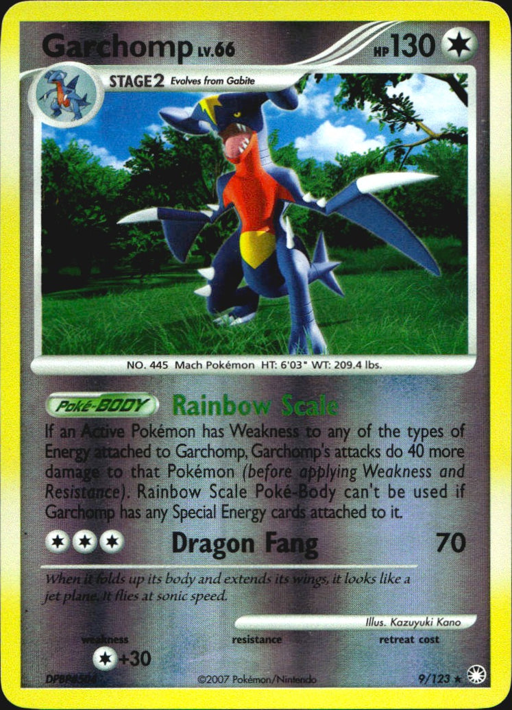 Garchomp 9/123 Mysterious Treasures Pokemon Reverse Holo Near Mint