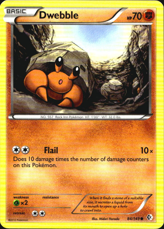 Dwebble 84/149 Common Boundaries Crossed Pokemon Near Mint