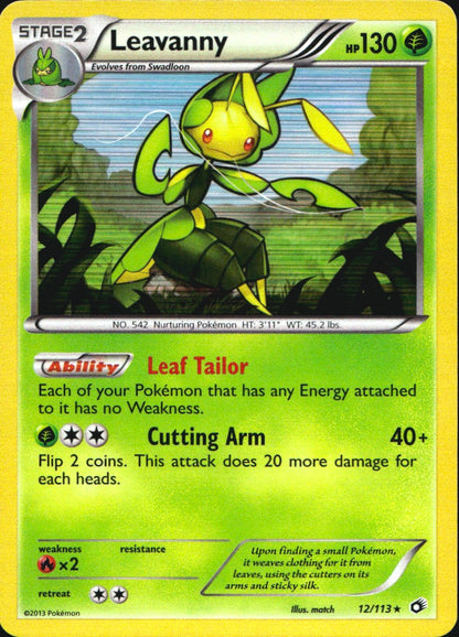 Leavanny 12/113 Holo Rare Legendary Treasures Pokemon Near Mint