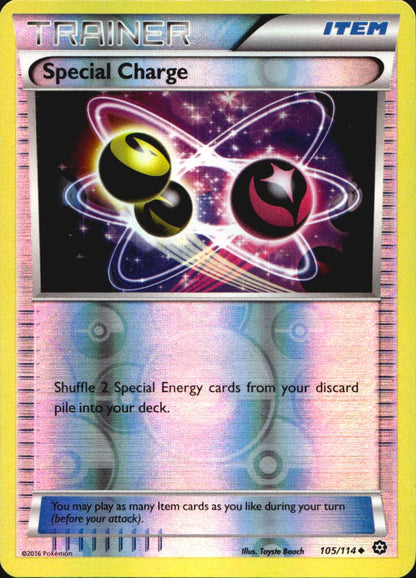 Special Charge 105/114 Uncommon Steam Siege Pokemon Reverse Holo Near Mint