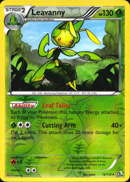 Leavanny 12/113 Rare Legendary Treasures Pokemon Reverse Holo Near Mint