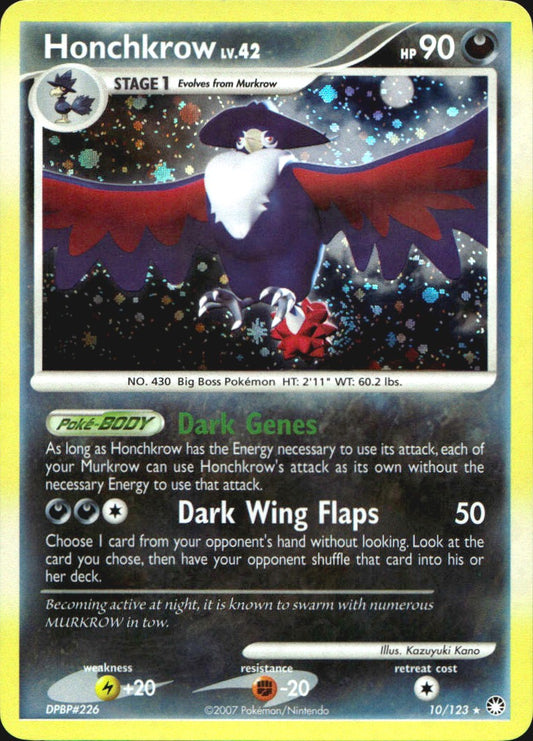 Honchkrow 10/123 Holo Rare Mysterious Treasures Pokemon Near Mint