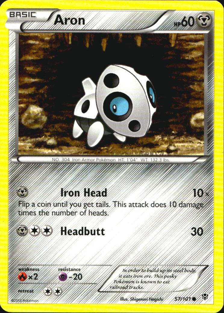 Aron 57/101 Common Plasma Blast Pokemon Near Mint