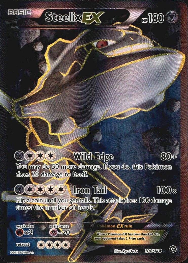 Steelix EX 108/114 Ultra Rare Steam Siege Pokemon Lightly Played