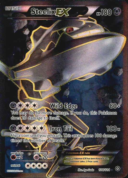 Steelix EX 108/114 Ultra Rare Steam Siege Pokemon Lightly Played