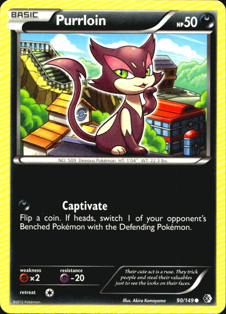 Purrloin 90/149 Common Boundaries Crossed Pokemon Near Mint