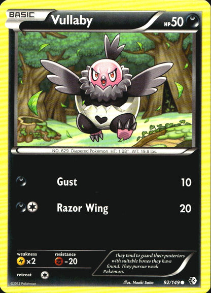 Vullaby 92/149 Common Boundaries Crossed Pokemon Near Mint