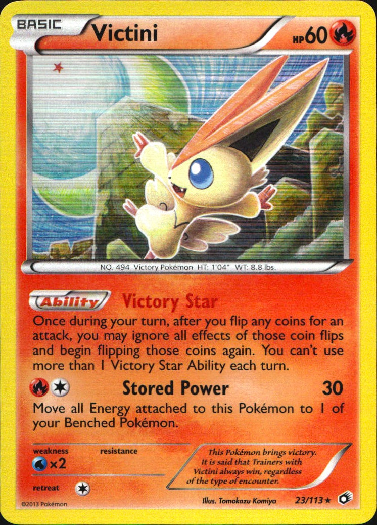 Victini 23/113 Holo Rare Legendary Treasures Pokemon Near Mint