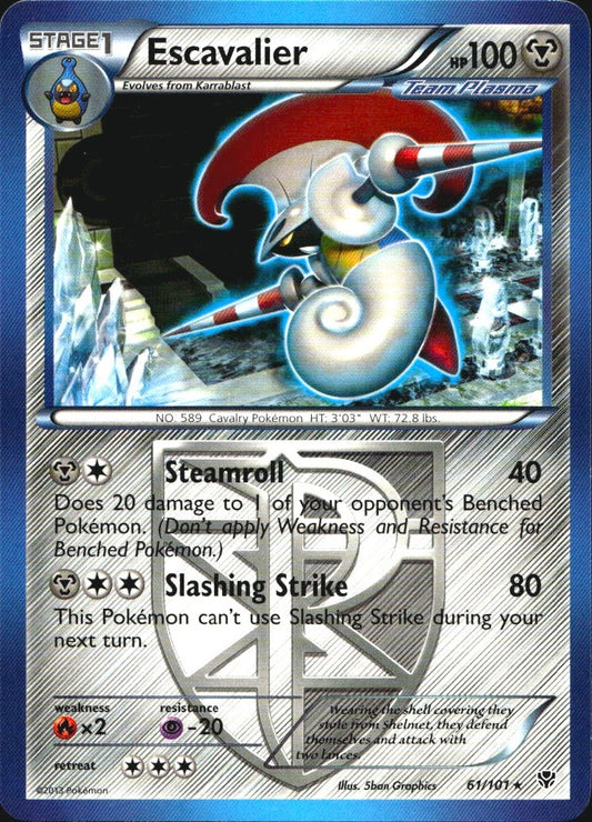 Escavalier 61/101 Rare Plasma Blast Pokemon Near Mint