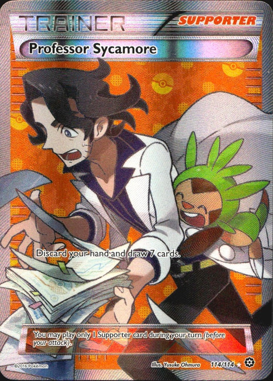 Professor Sycamore 114/114 Ultra Rare Steam Siege Pokemon Near Mint