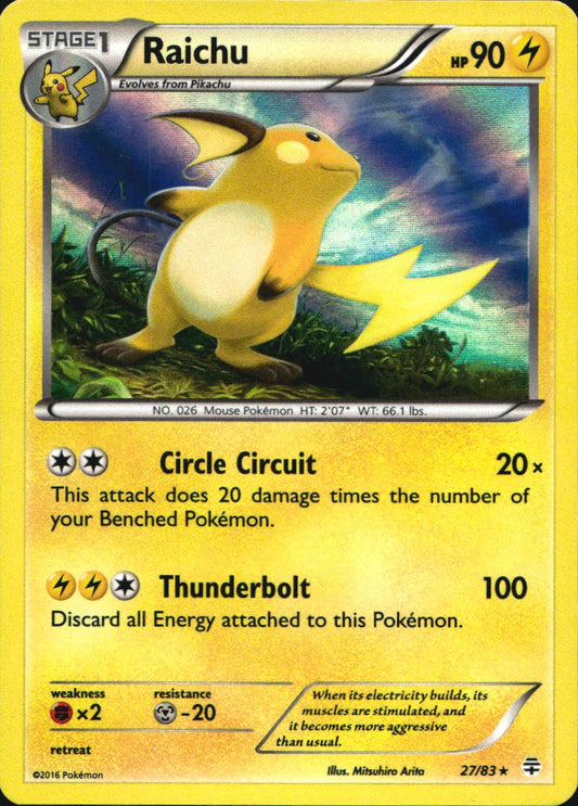 Raichu 27/83 Holo Rare Generations Pokemon Near Mint