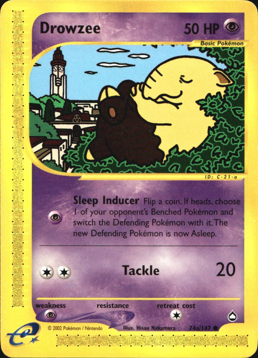 Drowzee 74/147 Common Aquapolis Pokemon Near Mint