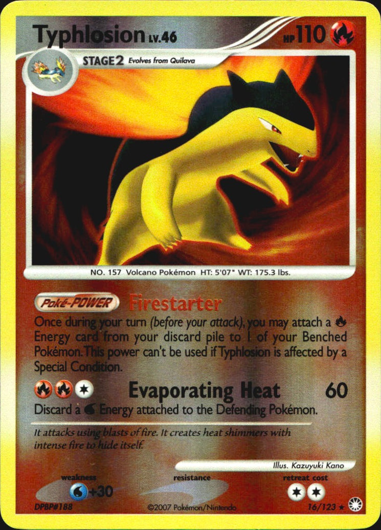 Typhlosion 16/123 Mysterious Treasures Pokemon Reverse Holo Near Mint