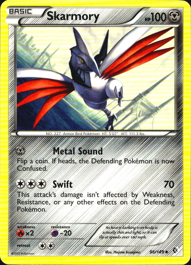 Skarmory 96/149 Uncommon Boundaries Crossed Pokemon Near Mint