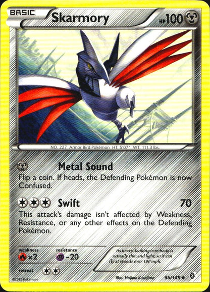 Skarmory 96/149 Uncommon Boundaries Crossed Pokemon Near Mint