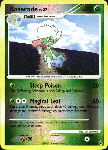 Roserade 17/132 Secret Wonders Pokemon Reverse Holo Near Mint