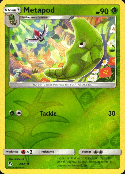 Metapod 2/68 Uncommon Hidden Fates Pokemon Near Mint