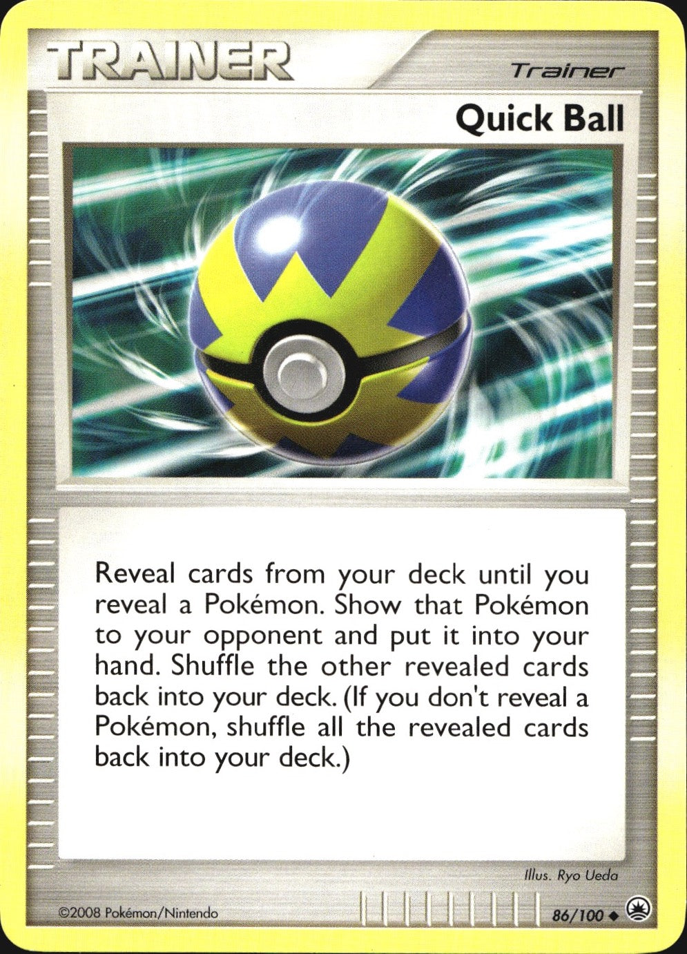 Quick Ball 86/100 Uncommon Majestic Dawn Pokemon Near Mint