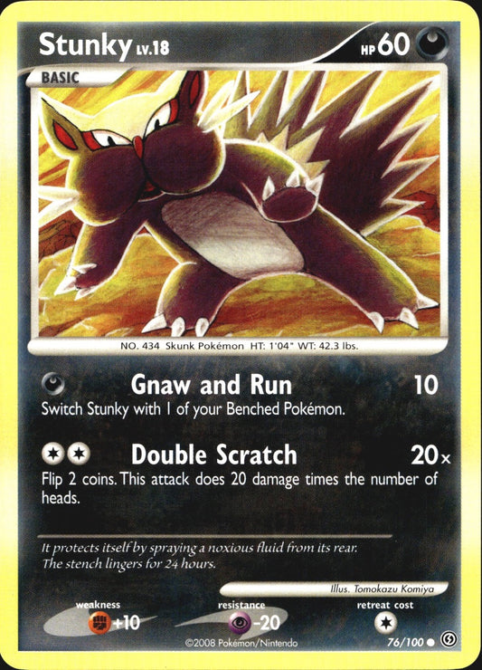 Stunky 76/100 Common Stormfront Pokemon Near Mint