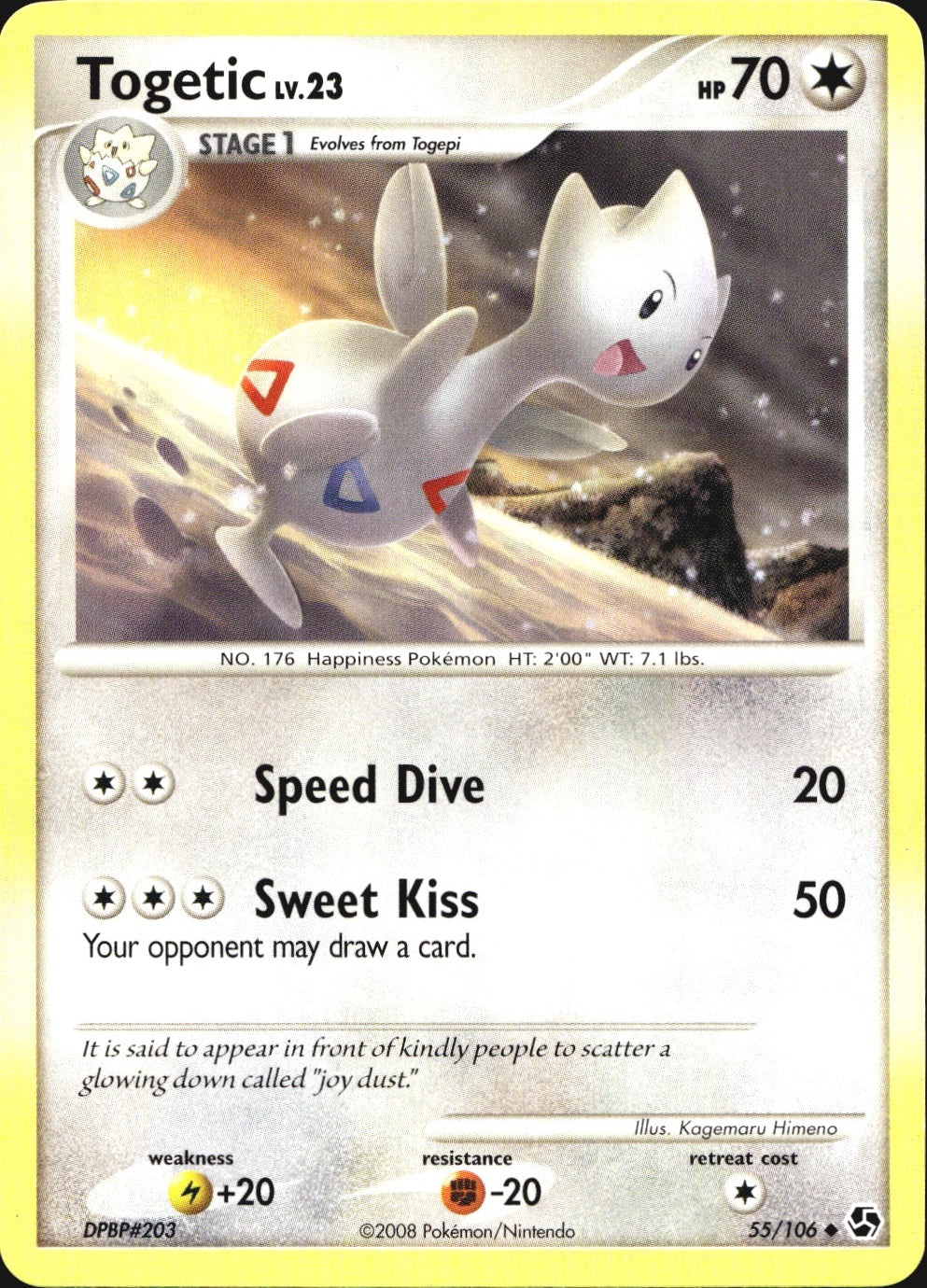 Togetic 55/106 Uncommon Great Encounters Pokemon Near Mint