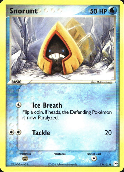 Snorunt 73/101 Common Hidden Legends Pokemon Near Mint