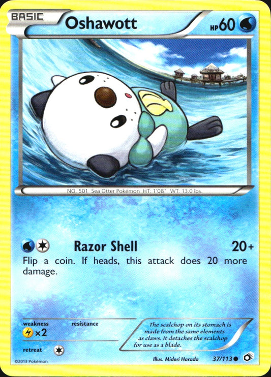 Oshawott 37/113 Common Legendary Treasures Pokemon Near Mint
