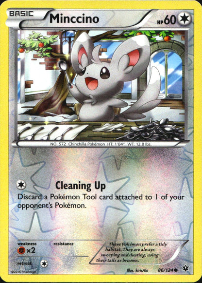 Minccino 86/124 Common Fates Collide Pokemon Reverse Holo Near Mint