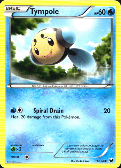 Tympole 31/108 Common Dark Explorers Pokemon Near Mint