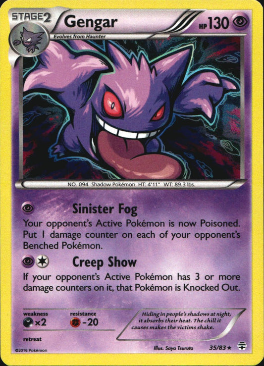 Gengar 35/83 Holo Rare Generations Pokemon Near Mint