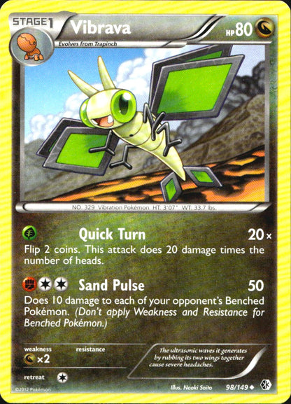 Vibrava 98/149 Uncommon Boundaries Crossed Pokemon Near Mint