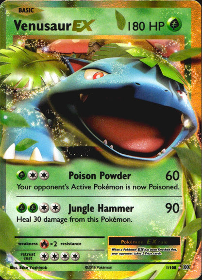 Venusaur EX 1/108 Holo EX Rare Evolutions Pokemon Near Mint